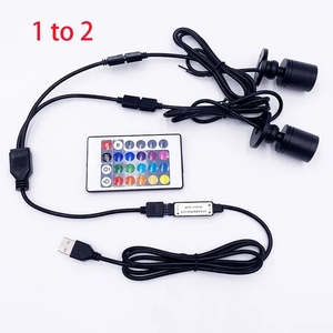RGB Led spot USB 5V dim renk Mini tavan lambası 1W 3W vitrin dolap ışığı odası dekor 1 ila 4 uzaktan kontrolde Set - Product Image 1