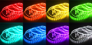 12V 30leds/metre RGB 5050 LED yumuşak ışık şeridi 16 milyon renk 5050 RGB LED şerit işık - Product Image 4