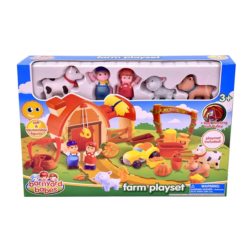 Sıcak ürünler çocuklar eğitici oyuncaklar çocuklar hayvan desenleri komik çiftlik çiftlik bebek oyuncak hayvanlar simüle gerçek çiftlik seti