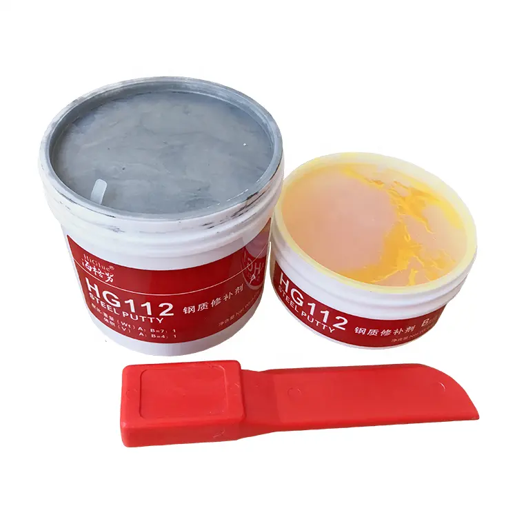 High quality Reinforced sand hole Filled 2 components Epoxy resin Adhesive Paste Metal Repair Putty strong bonding glue