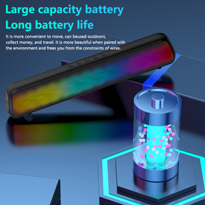 RGB colorato Desktop per altoparlante Bluetooth con Subwoofer lungo Bar Design TF scheda di inserimento in grado di utilizzare il Computer - Product Image 5