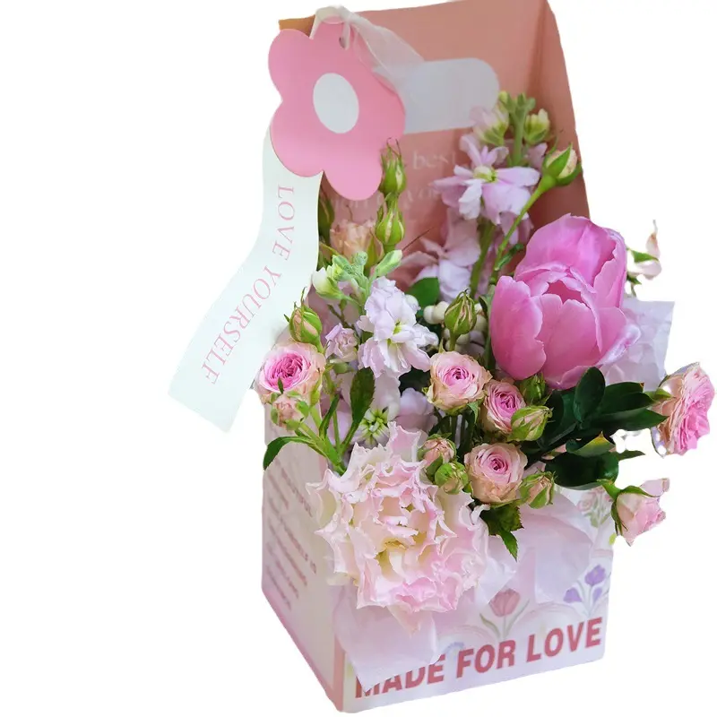 Custom Paper Counter Display Cardboard Gift Box Packing Paper Boxes For Flowers