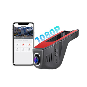 1080P仪表板凸轮汽车黑匣子Wifi应用控制G传感器汽车行驶录像机，带64g内存24小时停车监控 - Product Image 1