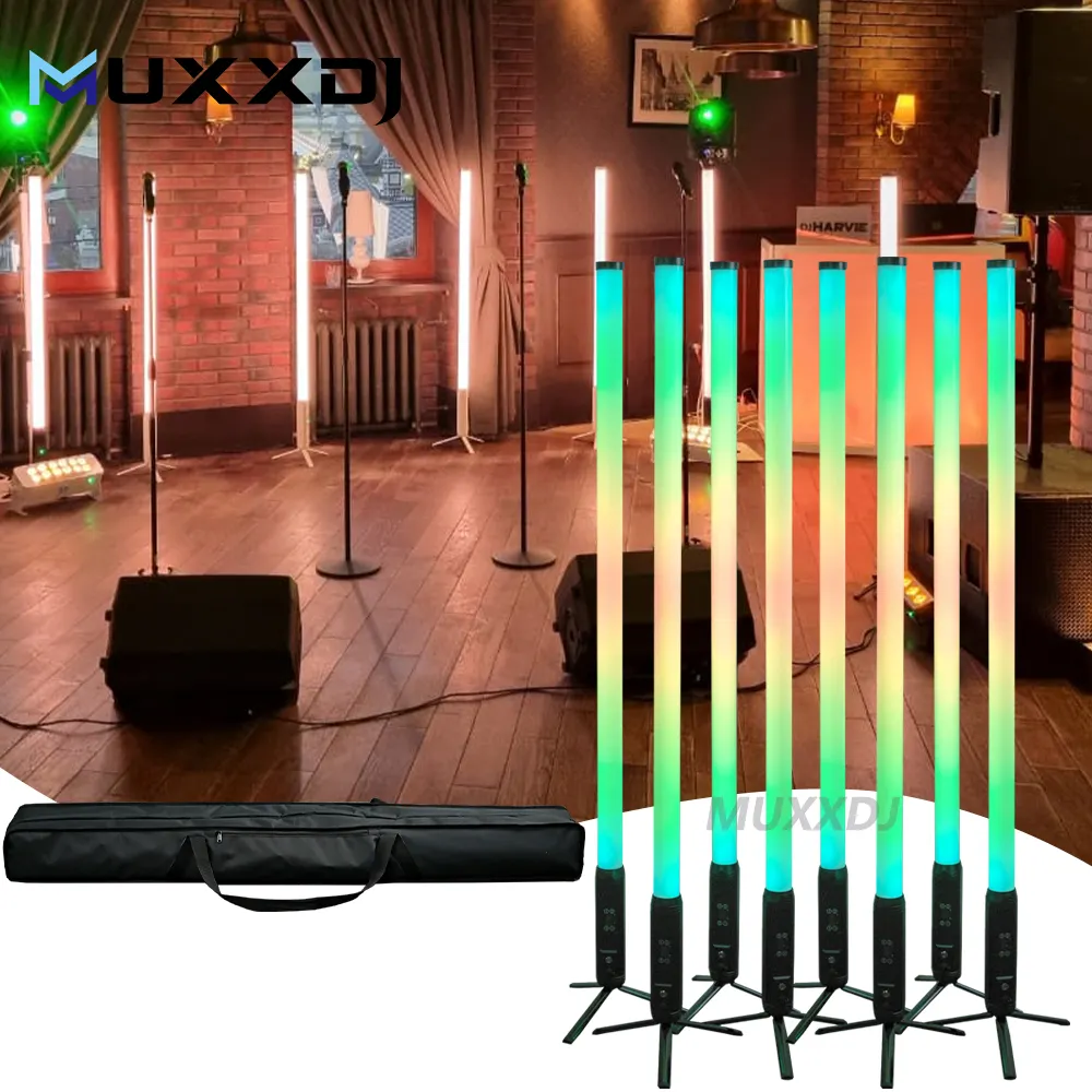 MUXXDJ hochwertiges drahtloses batteriebetriebenes 360-Pixel-Led-Rohr RGBWA Titan-Sticks-Lichter für Hochzeit DJ
