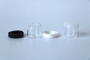 Contenitore per concentrato di vetro rotondo senza collo da 6ml con coperchi in Silicone