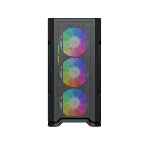 Gran Venta de vidrio templado Micro ATX excelente rendimiento de refrigeración caja de juegos de PC espaciosa caja de ordenador interior para Gamer