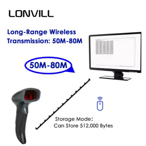 LONVILL ручной инвентарный сканер для продажи, беспроводной сканер штрих-кодов 2d с PS2 USB RS232 - Product Image 2