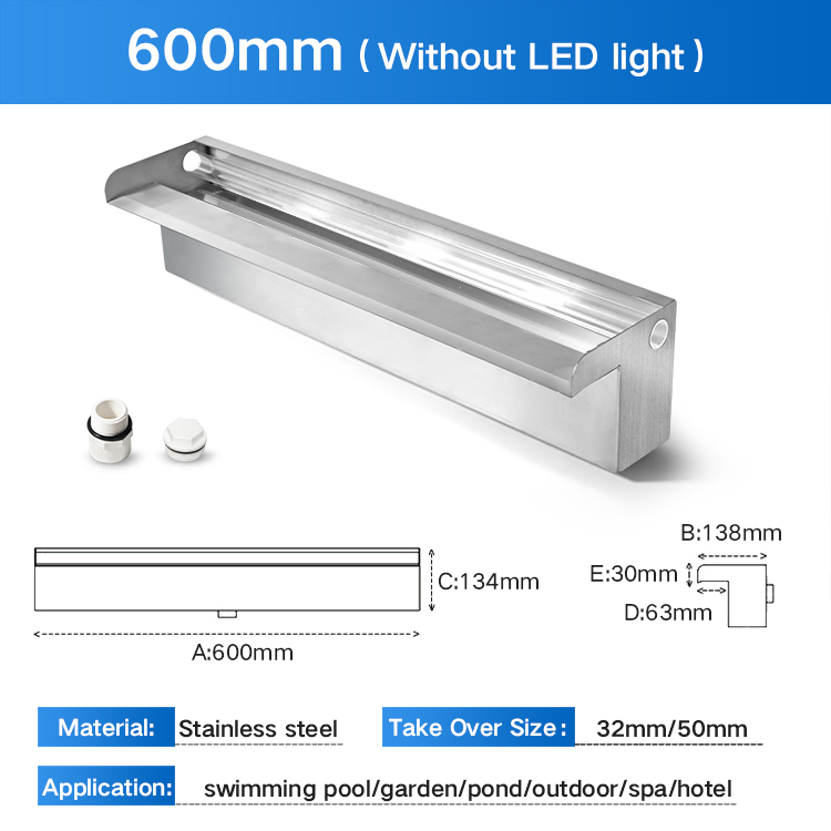 Argent 600mm Sans Led