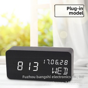 Reloj de mesa digital LED multifuncional nuevo al por mayor para uso doméstico, alarma inteligente de temperatura y humedad, cuarzo para dormitorio y oficina - Product Image 5