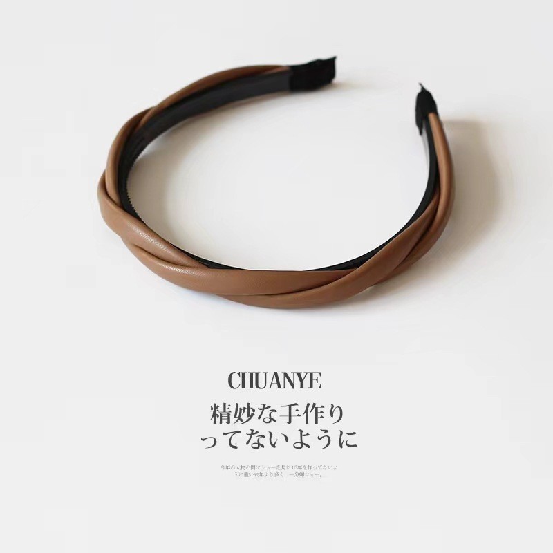 12 Leather Braided Coffee Color