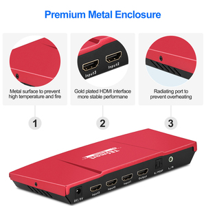 HDMI 分离器集线器切换台多 3 端口 hdmi 开关与音频 extractor 器 - Product Image 4