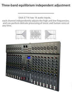 GAX-ET16 Professional 16Channels <strong>Mixer</strong> With Effect Reverb Can Be Used for Singing Audio Video &amp; Lighting Live Broadcast <strong>Mixer</strong> - Product Image 3