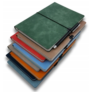 Cuaderno de viaje de cuero personalizado A5, cuaderno diario rayado/forrado, tapa blanda, banda elástica cuadrada/páginas de cuadrícula, cuaderno de papel gráfico para el trabajo - Product Image 5