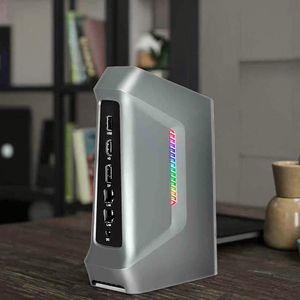 托普顿F12人工智能游戏迷你电脑第14超7 155H 5 125H雷电4 2xDDR5 2xPCIe 2x2.5g局域网Win11 RGB电脑WiFi6桌面 - Product Image 1