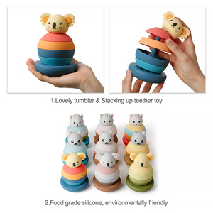 Çok renkler 6 katmanlar eğitici oyuncak istifleme tumbler roly poli hayvan istifleyici bebek erken eğitim için - Product Image 4