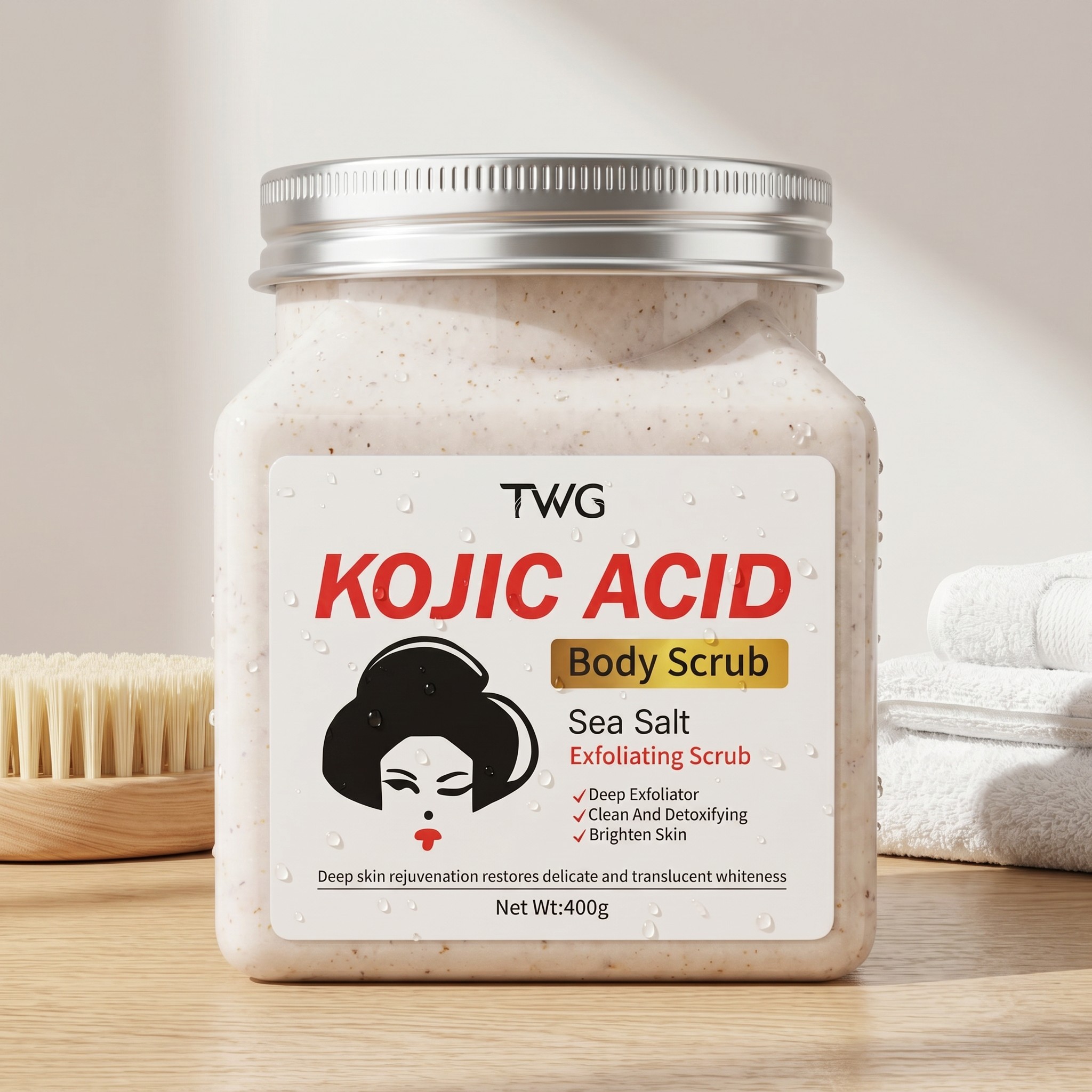 0245 TWG Kojic Acid Brightening Bath Salt Body Scrub 400g