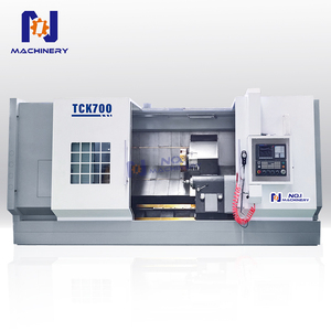 Centro de torneado CNC de cama inclinada Tck700 Torno CNC de 12 pulgadas con torreta eléctrica y eje C - Product Image 1