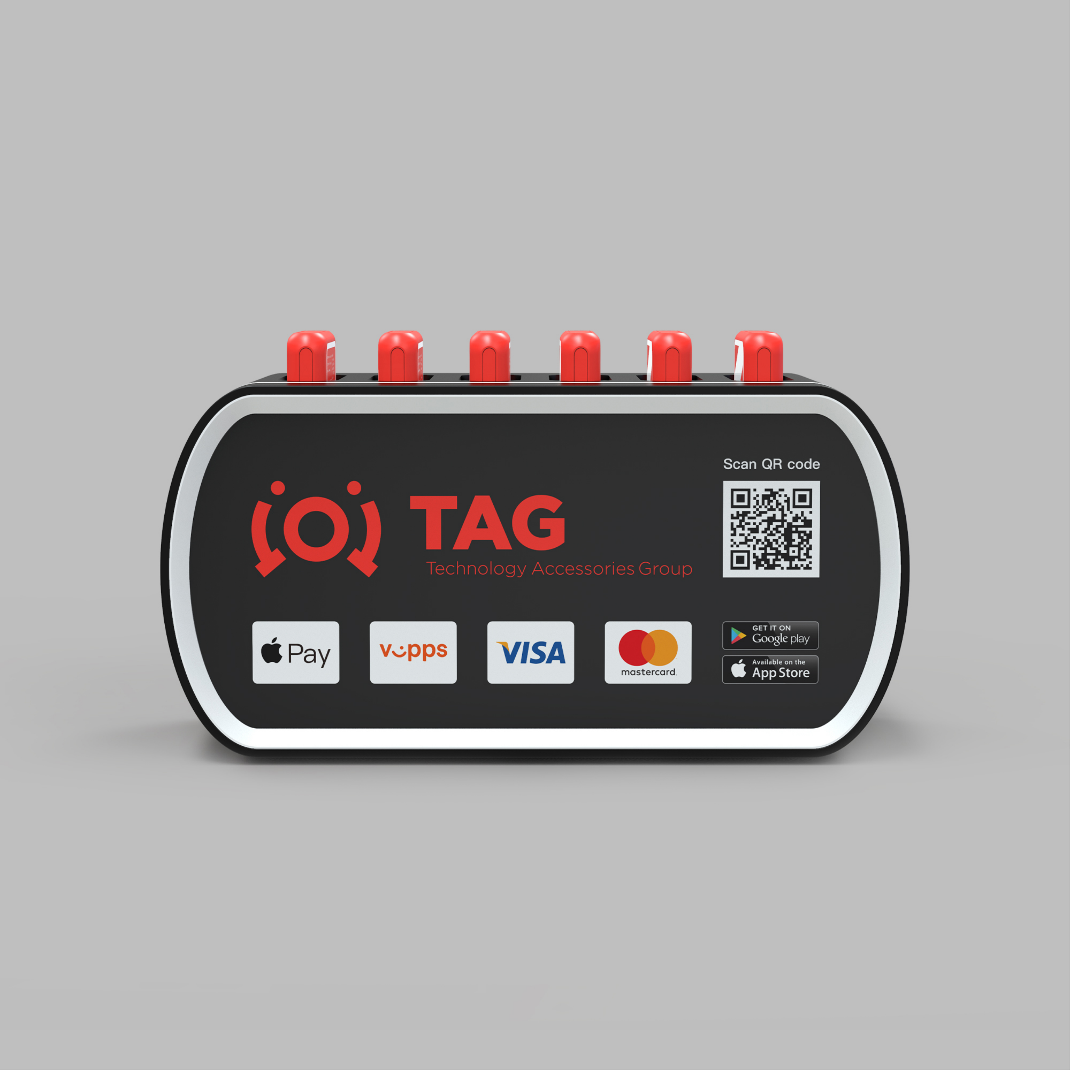 6 slots charging station