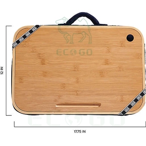 Tablero de escritorio de bambú, multitarea, ordenador portátil, tableta, bandeja para teléfono móvil, soporte de mesa con alfombrilla de ratón integrada - Product Image 3