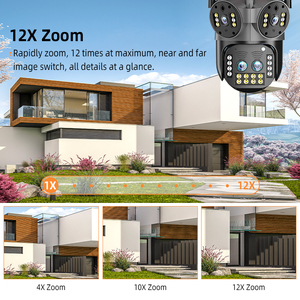 12MP multi lente ip cctv sistema de cámara interior WiFi Cámara versión nocturna luz infrarroja