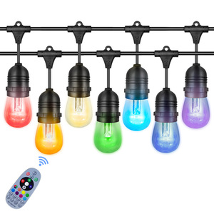 110V 220V telecomando S14 lampadina a LED con 8 modalità 13 colori 49.21FT stringa di luce X'mas Party vacanza evento di nozze Villa Hotel