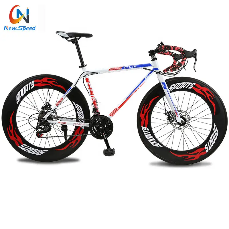 Bicicleta de carretera de 21 velocidades para hombre, venta al por mayor, barata, 700c, alta calidad, deportiva, con marco de carbono