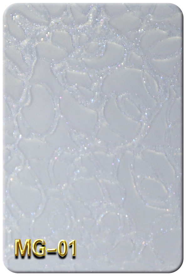 Feuille acrylique nacrée blanche