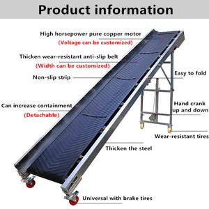 New Model <strong>Loader</strong> Unloader Ramp Conveyor Foldable Conveyor with Hopper for <strong>Loading</strong> and <strong>Unloading</strong> Bulk Material Conveyor Belt - Product Image 2