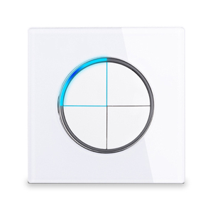 LangYeao Click <strong>on</strong> / Off Wall Light Switch with LED Indicator Pass Through Circular Button Switch Panel 1/2/3/4 Gang 1/2 <strong>Way</strong> - Product Image 2