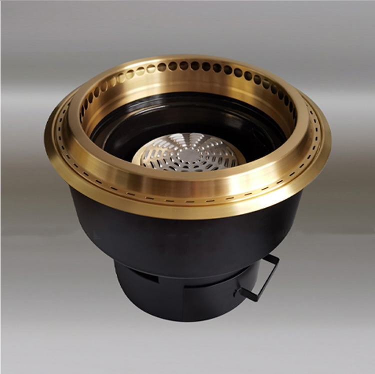Scarico fumo verso il basso-oro