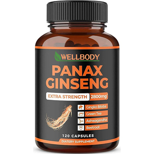 WELLBODY OEM/ODM <strong>Panax</strong> Ginseng <strong>Capsules</strong> with Ashwagandha, Beetroot, Green Tea Extract Maca Supplements Energy Gummies - Product Image 1