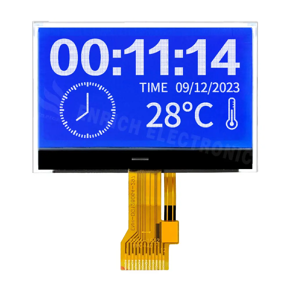 Verrijken Lcd Fabriek Custom Fpc 128X64 Grafische Dot Matrix Lcd-Scherm Cog Lcd Module