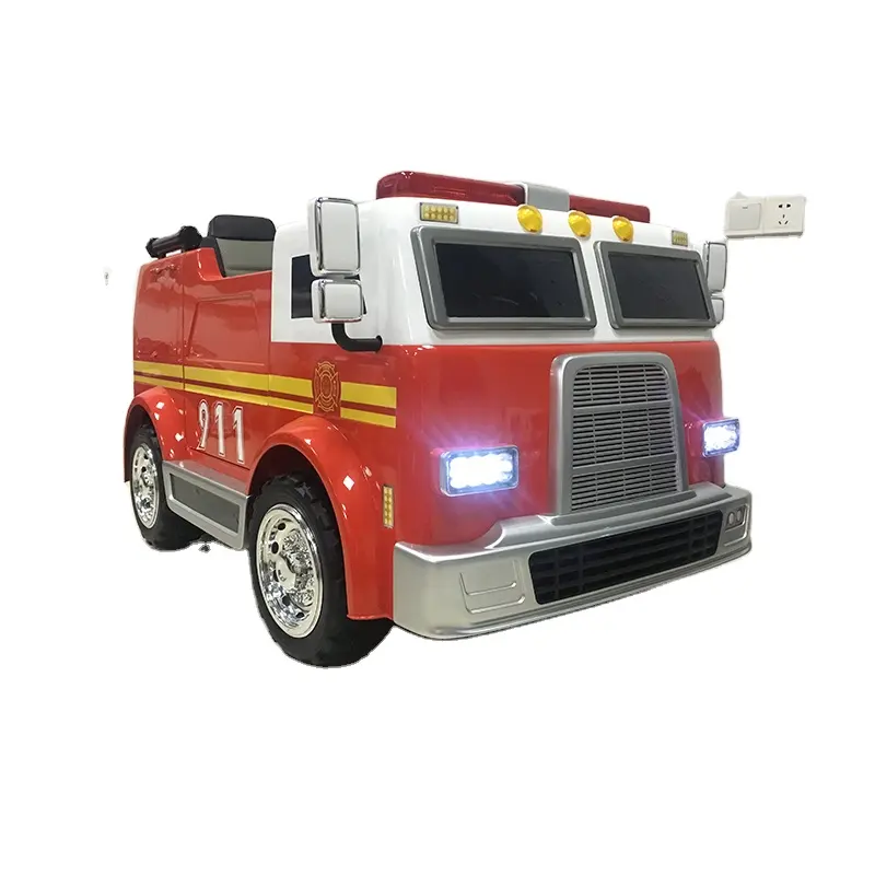 Lingli - Carro de brinquedo elétrico para crianças, carrinho de brinquedo elétrico de alta qualidade, 12V, ideal para dirigir caminhão de bombeiros, escolha quente