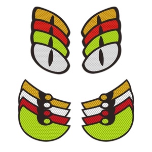 Yaratıcı yansıtıcı şeytan gözler araba Sticker/çıkartmaları 2 arabalar için adet/takım gece görüş anti-çarpışma uyarı - Product Image 1