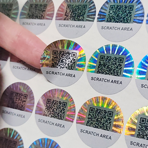 High-Security Hologram QR <strong>Code</strong> Scratch Off Labels for Brand Protection and Product <strong>Verification</strong> - Product Image 1