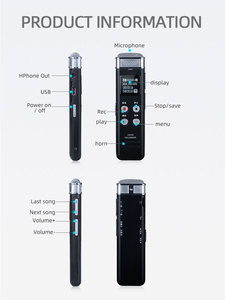 Mini registratore audio USB registratore vocale digitale manuale - Product Image 2