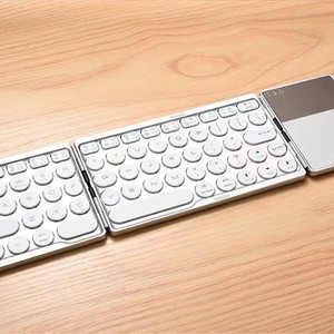 Teclado plegable universal Tablero de escritura a mano de llave redonda Teclado de computadora táctil triple - Product Image 1