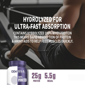 Hydrolyed חלבון בידוד יצרן | oem/תווית פרטית | oem-סופג מהיר אבקת חלבון | moq 500 + - Product Image 2