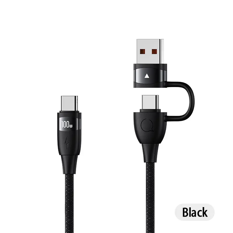 Suitable For Two To Three Charging Wires 60W Aluminum Alloy PD Fast Charging Data Cable Flash Charging Cable