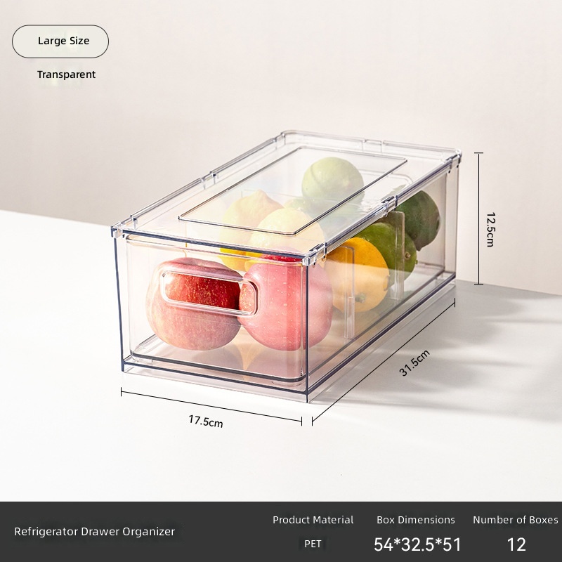Refrigerator drawer storage box-large