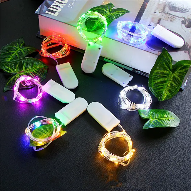 Cadena de luces LED de hadas centelleantes que cambia multicolor alimentado por batería para regalo de Festival lámpara de alambre de cobre de Festival Led