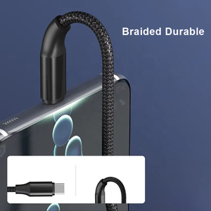 2025新款240瓦编织定制批发USB C至USB C 5A笔记本电脑安卓手机超快速充电数据线 - Product Image 5