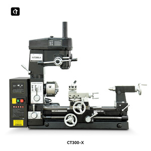 CT300-X เครื่องกลึงอเนกประสงค์3 in 1แบบใช้มือ220V เครื่องกลึงขนาดเล็กเจาะมินิสำหรับโครงการต่างๆ - Product Image 3