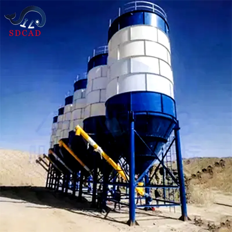 Sdcad Merk Beroep Maatwerk 100 150 200 300 500 Ton Opslagbak Witte Cement Silo Voor Betonnen Batching Fabriek