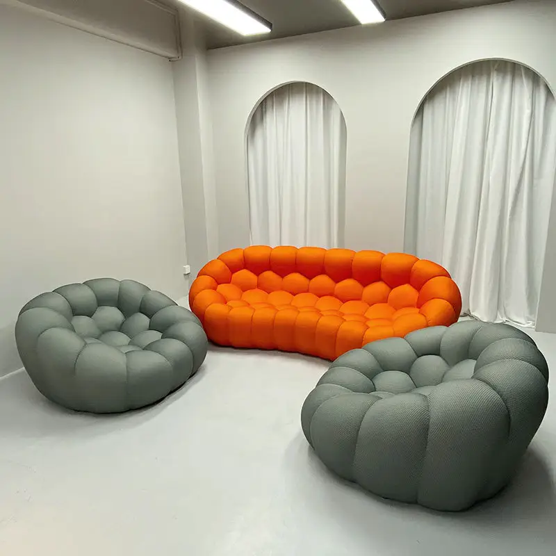 Vente en gros de canapés de salon ensemble de canapés de style coréen moderne deux tons derniers meubles italiens canapé à bulles