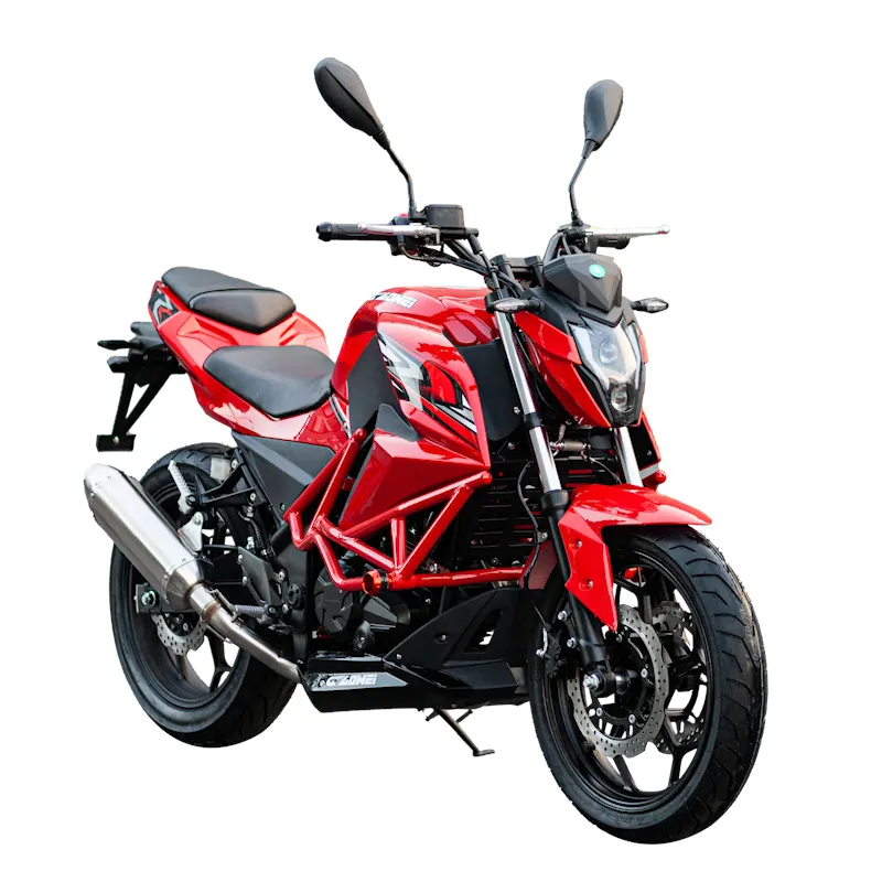 Yüksek hızlı 250CC iki tekerlekli benzinli spor bisiklet yarışı motosiklet ABS güvenlik sistemi