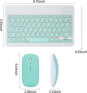Mini-Computer Wiederauf ladbare Bluetooth-Tastatur Maus Combo Office-Tastatur Combo Für Ipad Ios Android Windows - Product Image 2