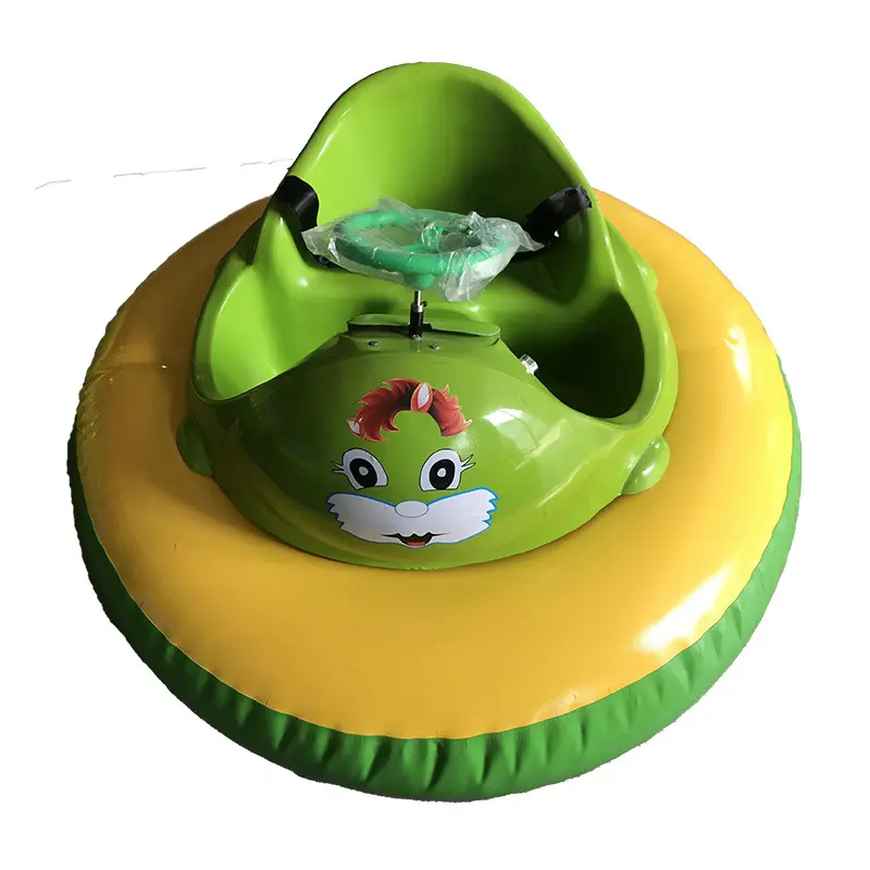 Mini bateau pare-chocs d'eau rond Parent-enfant Animal gonflable dessin animé bateau électrique parc aquatique bateaux pare-chocs pour enfants