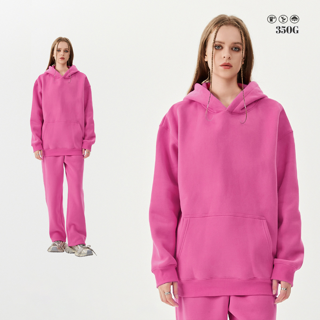 Rose red hoodie
