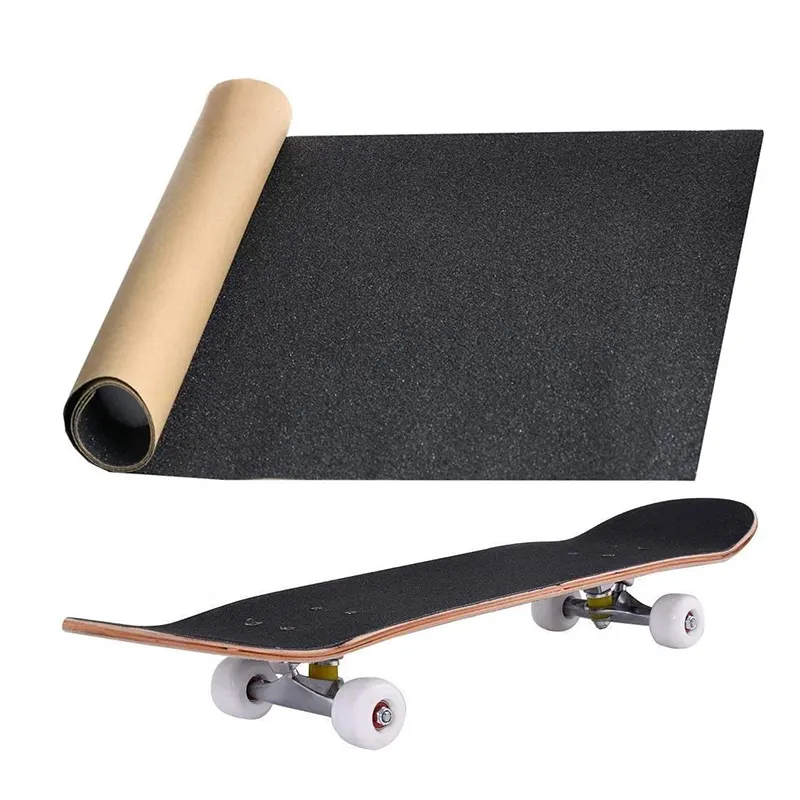 Grosir Logo kustom cetak OS780 hitam griptape pegangan Skateboard griptape